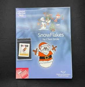 Oesd Snowflakes Embroidery Designs Card #765 for Brother Baby Lock Deco 600 - Picture 1 of 10