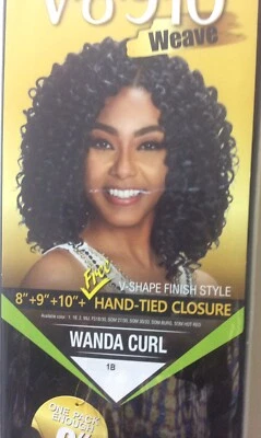 1 Zury V.8+9+10 Tejido Atado a Mano Cierre Wanda Curl Paquete de Un Color Suficiente 1B Foto 1 de 4