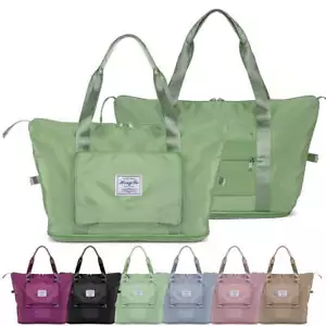 Bolso de Viaje de Gimnasio para Mujer Gran Capacidad Plegable Lona Fin de Semana Bolso de Noche - Imagen 1 de 24