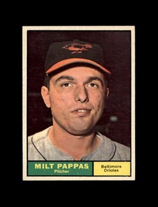 1961 Topps Baseball #295 Milt Pappas (Orioles) NM #AA