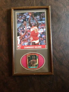 Dominique Wilkins Autographed Rookie Card Framed 16 x 10 Old School! - Picture 1 of 2