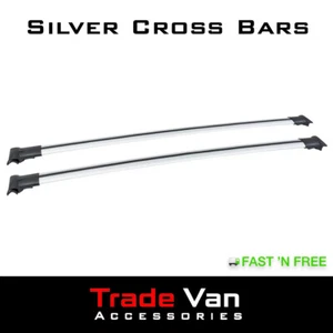 FITS NISSAN NV300 CROSS BARS 2016 on SILVER RACK CROSSBARS FITS TX3 ROOF RAILS - Picture 1 of 8