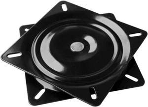 8" Heavy Duty Bar Stool Swivel Plate Chair Replacement Plate Steel Square Black - Picture 1 of 6
