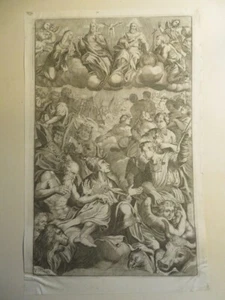 François HOUAT (Nancy ?- 1695) GRAVURE XVII APOCALYPSE BIBLE DIEU JESUS 1680 - Picture 1 of 5