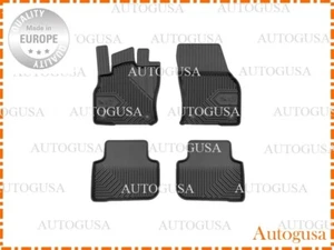 NEW LHD BLACK RUBBER FLOOR MATS CAR LINERS ALL WEATHER FOR AUDI Q3 F3 2018- - Picture 1 of 6