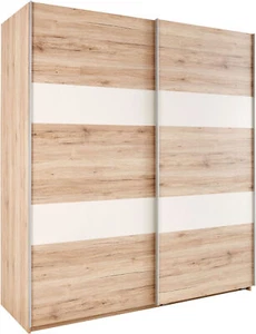 Schwebetürenschrank Chess 180x64x198cm Kleiderschrank sanremo eiche weiß (18465) - Bild 1 von 5