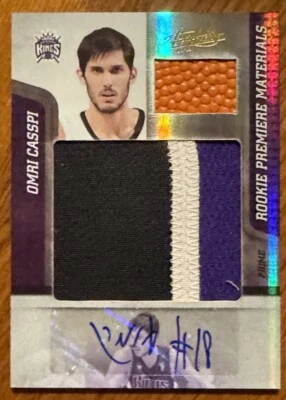 2009 Absolute Omri Casspi Jumbo Rookie Premiere Materials Auto #d 3/5 - Image 1 of 3