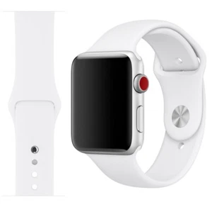 Genuine Apple Watch Sport Band Strap WHITE 42mm 41mm 40mm M/L - NEW - Zdjęcie 1 z 6