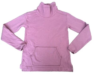 J Crew Crewcuts Kids Girls Pink Turtleneck Mockneck Fleece Sweatshirt Sweater XL - Picture 1 of 6