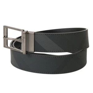 Burberry Belt Men MB LOUIS35RVS BRT 35MM Leather Reversible 8065341 Charcoal - Picture 1 of 9