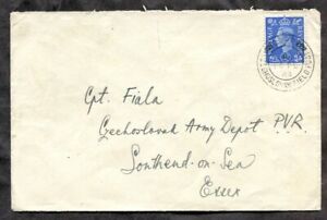 GB CZECH ARMY FPO on 1944 Cover to a Captain in Army Depot in Southend on Sea..