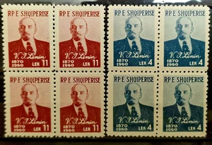 Albania 1960 MNH - LENIN Russia USSR Leader 8 Stamps 4 Full Sets - Picture 1 of 2