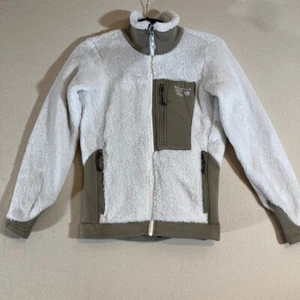 Mountain Hard Wear Polar Tech High Loft Women's Small White/Tan Full Zip Outdoor - Picture 1 of 9