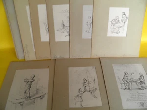 17 alte Drucke?  Albert Hendschel  Im Passepartout - Bild 1 von 12