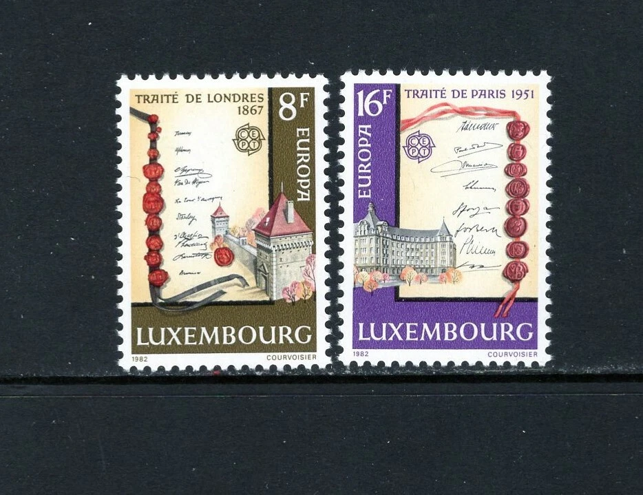 Luxemburgo 1982 EUROPA TRATADO DE LONDRES Y PARÍS Sc 672-73 MNH Foto 1 de 1
