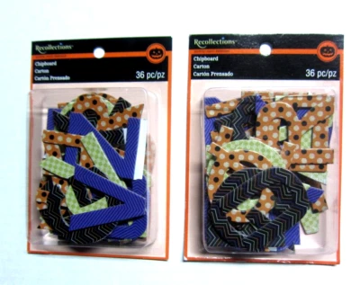 Chipboard Lot of 2 Packages 72 Pieces Recollections Haunted Scrapbooking - Image 1 of 3