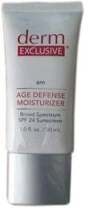 Derm Exclusive Age Defense Moisturizer-1 oz + Travel Bag-Sealed-See Below - Picture 1 of 2