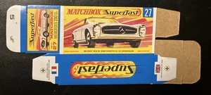Caja repro Matchbox Superfast #27 Mercedes 230 SL 70-71 tipo G - Imagen 1 de 2