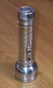 "Linterna antorcha vintage de metal de 7,5"" logotipo de camello rara hecha en EE. UU. PROBADA FUNCIONANDO" - Imagen 1 de 14