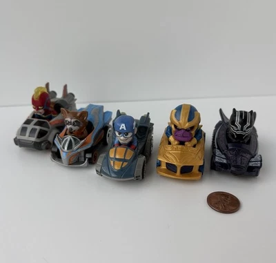 Hot Wheels Racer Verse Marvel 5 Pack, Rocket, Captain America, Thanos, Panther - Image 1 of 4