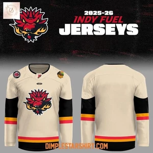 Maglia Hockey Personalizzata Indy Fuel Nuova Stagione 2025 Uomo Fan Gear Regalo Natale - Foto 1 di 5