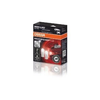 OSRAM Night Breaker W5W T10 LED Bulbs 12V | White | Street Legal | 2pcs - Image 1 of 4