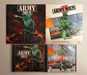 Army Men And Army Men II PC Windows CD-ROM With Original User Manuals - Picture 1 of 6