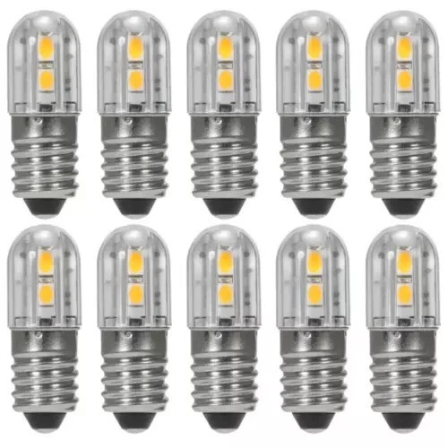 E10 6V AC DC 2W LED screw base bulb light source lamp light bulb - Image 1 of 4