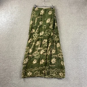 Falda Rubi Pesini Maxi Verde Batik Floral Estampado de Peces Boho Resort 16 De Colección - Imagen 1 de 8