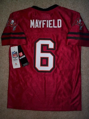 (2025-2026) Buccaneers BAKER MAYFIELD nfl Jersey YOUTH KIDS BOYS (s-small 6-7) - Image 1 of 3