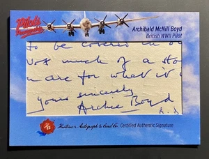 Autógrafos históricos 2025 Segunda Guerra Mundial piloto británico Archibald McNill Boyd automático 2/2 - Imagen 1 de 2