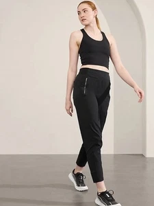NEW Athleta Black Trekkie North High Rise Jogger #533655 sz 2 - Picture 1 of 5