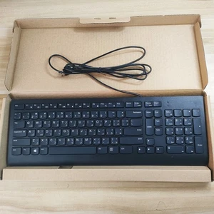 Lenovo Original Arabic USB wired keyboard SK8823 EKB536 Black White - Picture 1 of 11