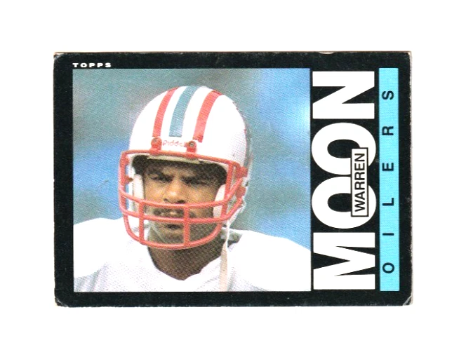 Fútbol americano Topps 1985 Warren Moon #251 novato de la corte Foto 1 de 2