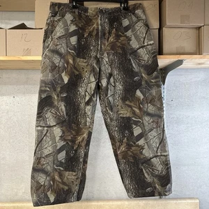 Carhartt Canvas Camo Pants Men 40x30 (39x27) Dungaree RealTree Carpenter Canvas - Picture 1 of 7