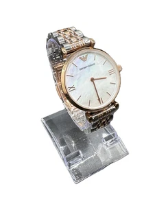 Damen Emporio Armani Designer Uhr Perlmutt Roman Rosegold AR1683 - Bild 1 von 10