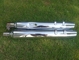 Harley Exhaust Electra Street Road Glide King e4 Tuv Auspuff M8 Mufflers Touring - Picture 1 of 10