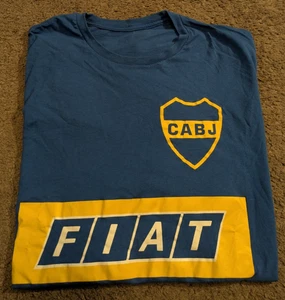 Club Atletico Boca Junors CABJ Bue Short Sleeve T-Shirt Men's Large - Picture 1 of 7