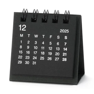 Muji Desktop Mini Kalender 2026 Farbe Schwarz 6x6cm aus Japan - Bild 1 von 3