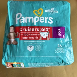 Pampers Cruisers 360 Size 3 Pull On Diapers 26 Count NEW - Picture 1 of 3