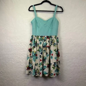Soprano - Y2K Women's Floral Dress - Size L  - Picture 1 of 9