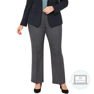 Brooks Brothers 346 Womens Stretch Wool Dress Pants Slacks Gray Plaid Petite 12P - Image 1 of 4