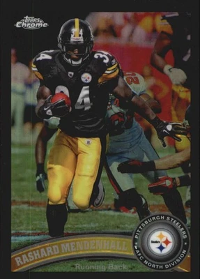 2011 Topps Chrome Black Refractors #218 Rashard Mendenhall /299 - FB - Image 1 of 2