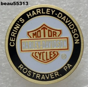 ⭐CERINIS ROSTRAVER PENNSYLVANIA HARLEY DAVIDSON DEALER DIP DOT VEST JACKET PIN - Picture 1 of 2