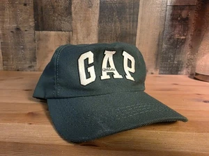 Vintage 90s Gap Hat SnapBack Made In USA Athletics Cap Twill Embroidered Green - Picture 1 of 12