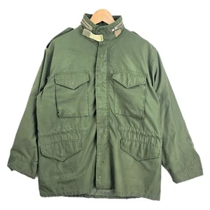 Vintage M65 Army Field Coat Large Green Cold Weather Military Jacket W/ Hood - Picture 1 of 13