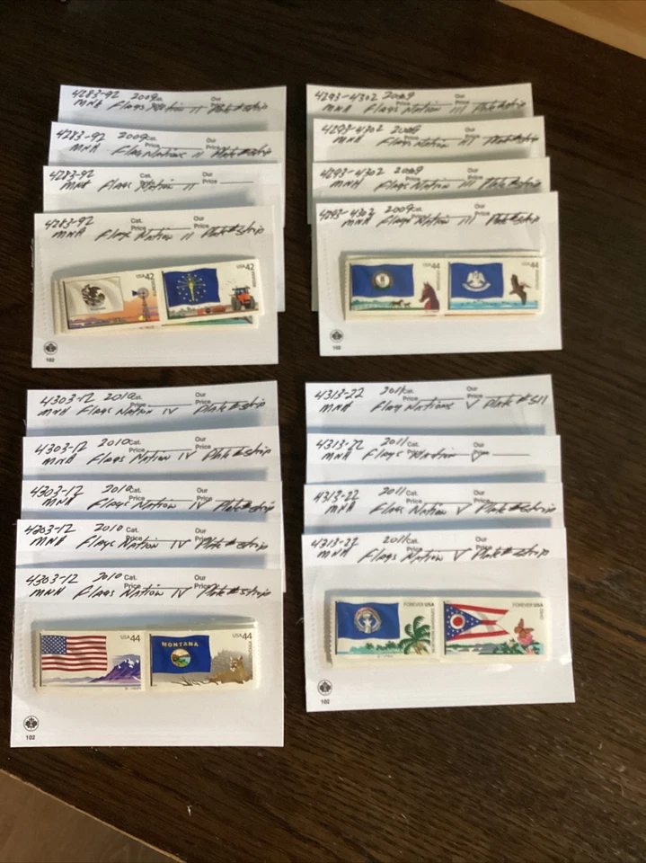 SCOTT#4283-4322-F.Nation-2009-2011-170 Stamps-17 Sets Of 10-34 Strips Of 5 MNH - Image 1 of 1