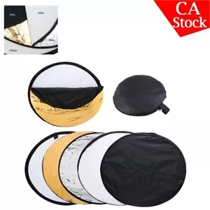 US 110cm 43" 5 in1 Photography Light Mulit Collapsible Reflector Photo Disc Set - Picture 1 of 12