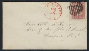 US 1864 CIVIL WAR PERIOD PROVIDENCE RI IN RED SPLIT GRILL FANCY CANCEL - Picture 1 of 1