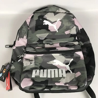 Mochila PUMA 18.5" Rosa/Gris Camuflaje Camuflaje - Nueva con Etiquetas Foto 1 de 4